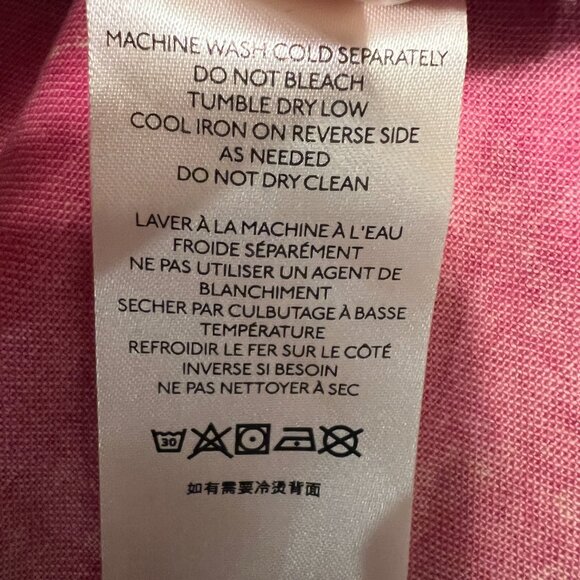 Free People Women's Top Button Front Pink Denim Ruffle Long Sleeve Size Small - Picture 6 of 10